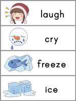 The Wee Snowman Word Wall Words