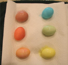 Food Coloring Dyed Easter Eggs