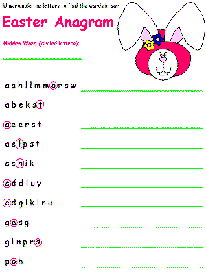 Easter Anagram