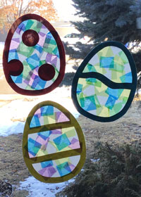 stain glass easter egg craft