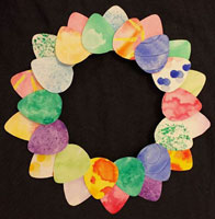 Water Color Easter Wreath - Eggs
