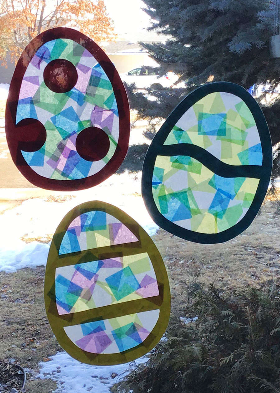 stain glass egg craft