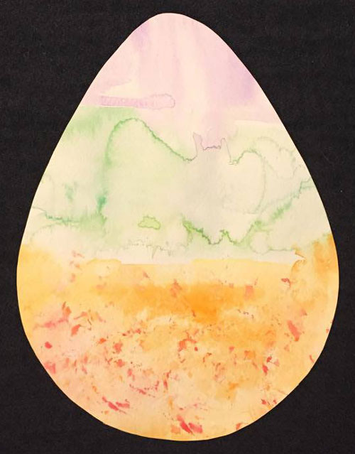 Water Color Easter Shapes Craft