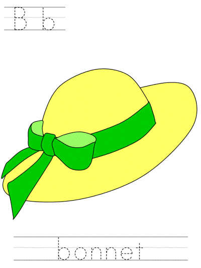 easter tracer page, Bb bonnet
