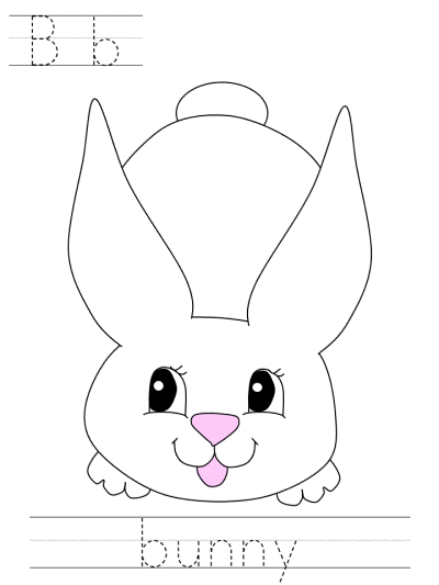 easter tracer page, Bb bunny