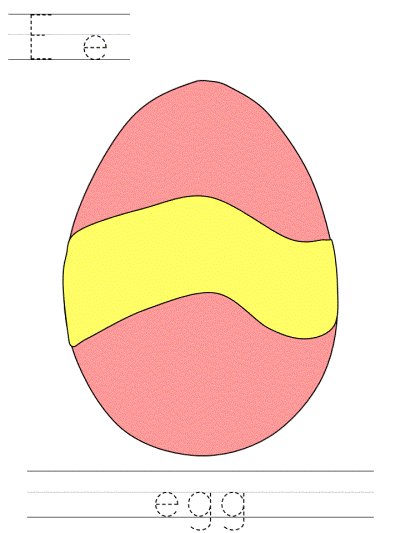 easter tracer page, Ee egg