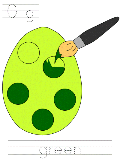 easter tracer page, Gg green