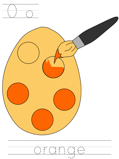 easter tracer page, Oo orange