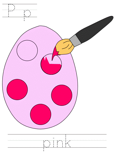 easter tracer page, Pp pink