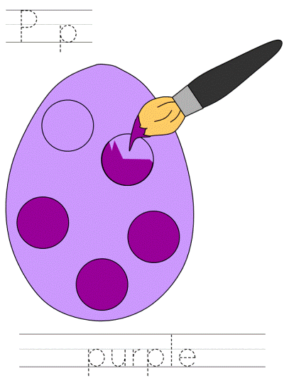 easter tracer page, Pp purple