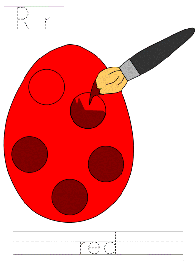 easter tracer page, Rr red