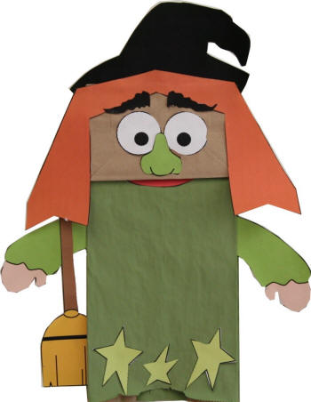 Paper Bag Witch Puppet