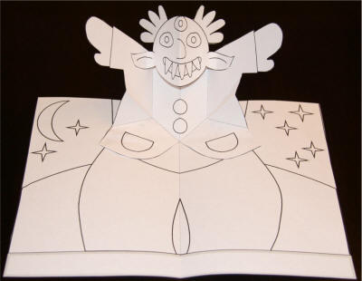 alien pop up card