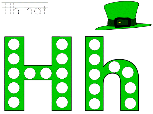 Hh hat bingo dauber art worksheet