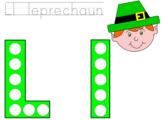 Ll leprechaun bingo dauber art worksheet