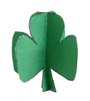 3D shamrock paper craft