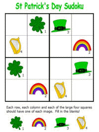 St. Patrick's Day Sudoku Puzzles