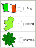 st. patrick's day jigsaw word match