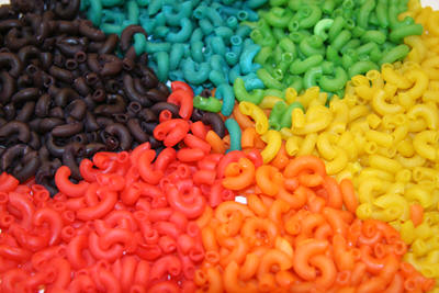 rainbow macaroni