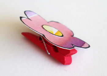 clothespin spring flowers craft