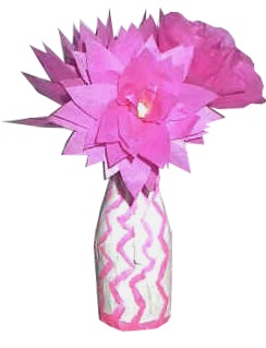 tissue flower vase