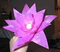 tissue flower vase