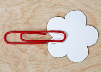 paper clip bookmark spring flowers craft