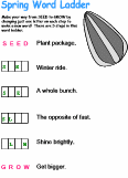 spring worksheets