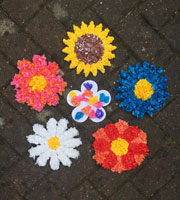 spring tissue paper flower craft