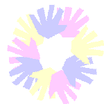 Spring handprint wreath