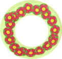 spring flower paper plate wreath
