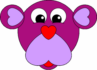 heart monkey paper plate craft