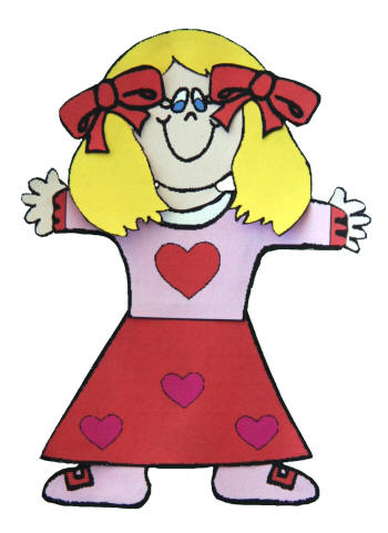 Sarah the Paper Doll Valentine's Day craft