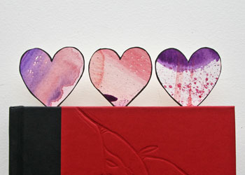 paper clip bookmark hearts craft