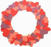 Paper Plate Heart Wreath
