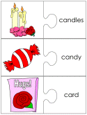st. valentine's day jigsaw word match