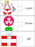 st. valentine's day jigsaw word match