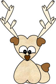 Heart Deer Paper Craft