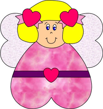 heart angel paper craft