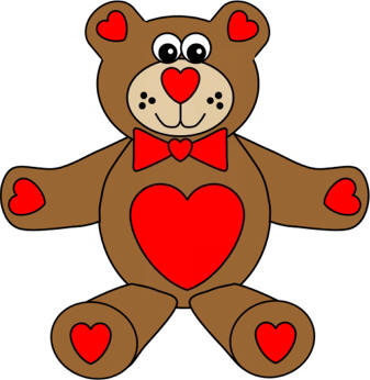 heart bear paper craft