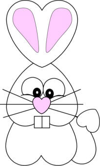 heart bunny paper craft