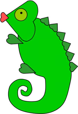Heart chameleon paper craft