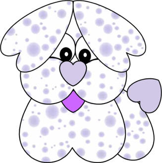heart dog paper craft