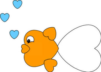 Heart fish paper craft
