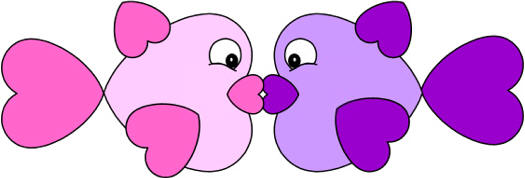 Kissing fish paper craft