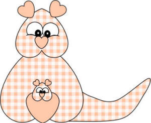heart kangaroo paper craft