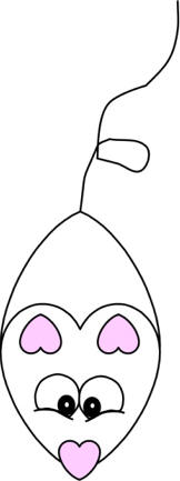 heart mouse paper craft