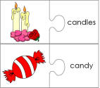 jigsaw word matching puzzles