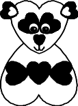 heart panda paper craft