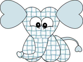 heart elephant paper craft